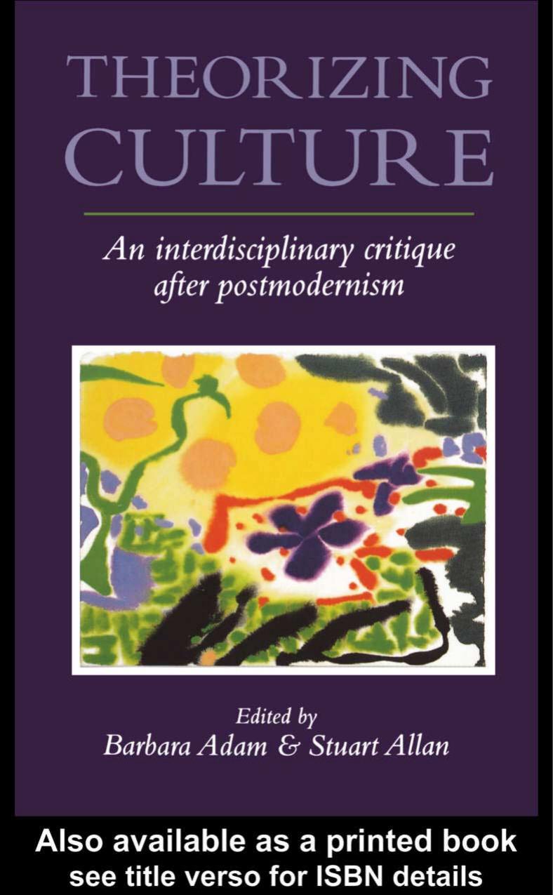 Theorizing Culture: An Interdisciplinary Critique after Postmodernism by Barbara Adam Stuart Allan