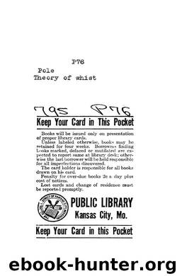 Theory Of Whist by William Pole