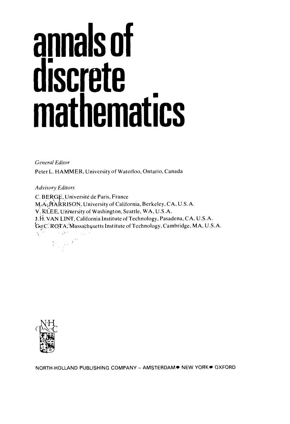 Theory and Practice of Combinatorics: A collection of articles honoring Anton Kotzig on the occasion of his sixtieth birthday by Peter L. Hammer Alexander Rosa Gert Sabidussi and Jean Turgeon (Eds.)