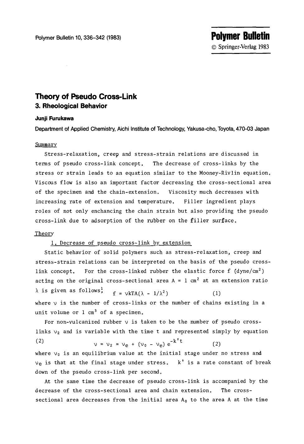 Theory of pseudo cross-link by Unknown