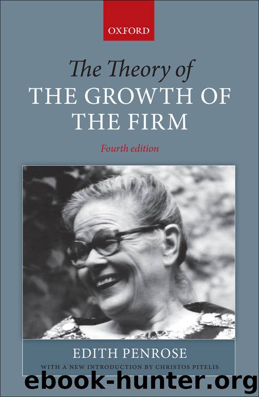 Theory of the Growth of the Firm by Edith Penrose