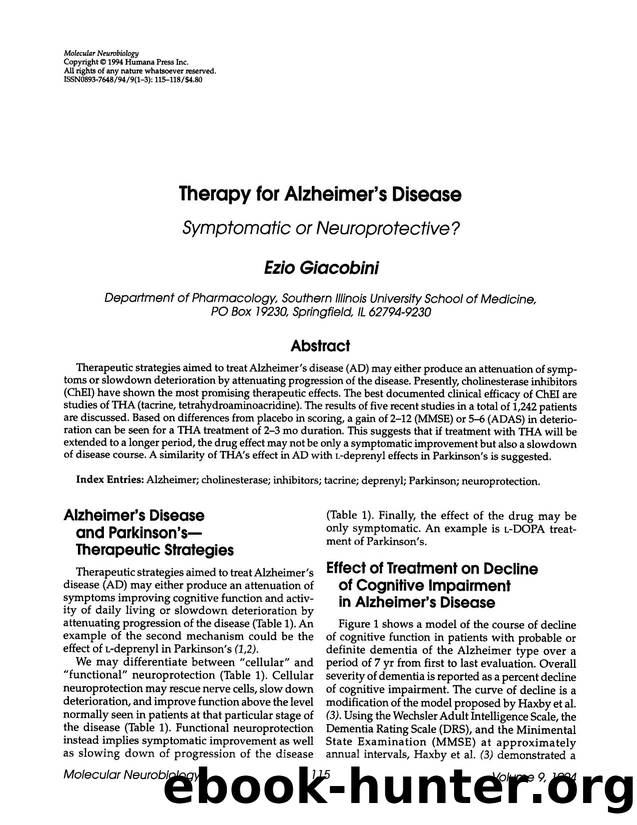 Therapy for Alzheimer's disease by Unknown