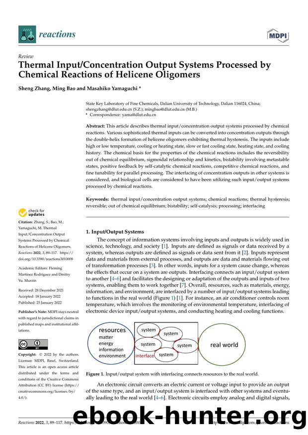 Thermal InputConcentration Output Systems Processed by Chemical Reactions of Helicene Oligomers by Sheng Zhang Ming Bao & Masahiko Yamaguchi
