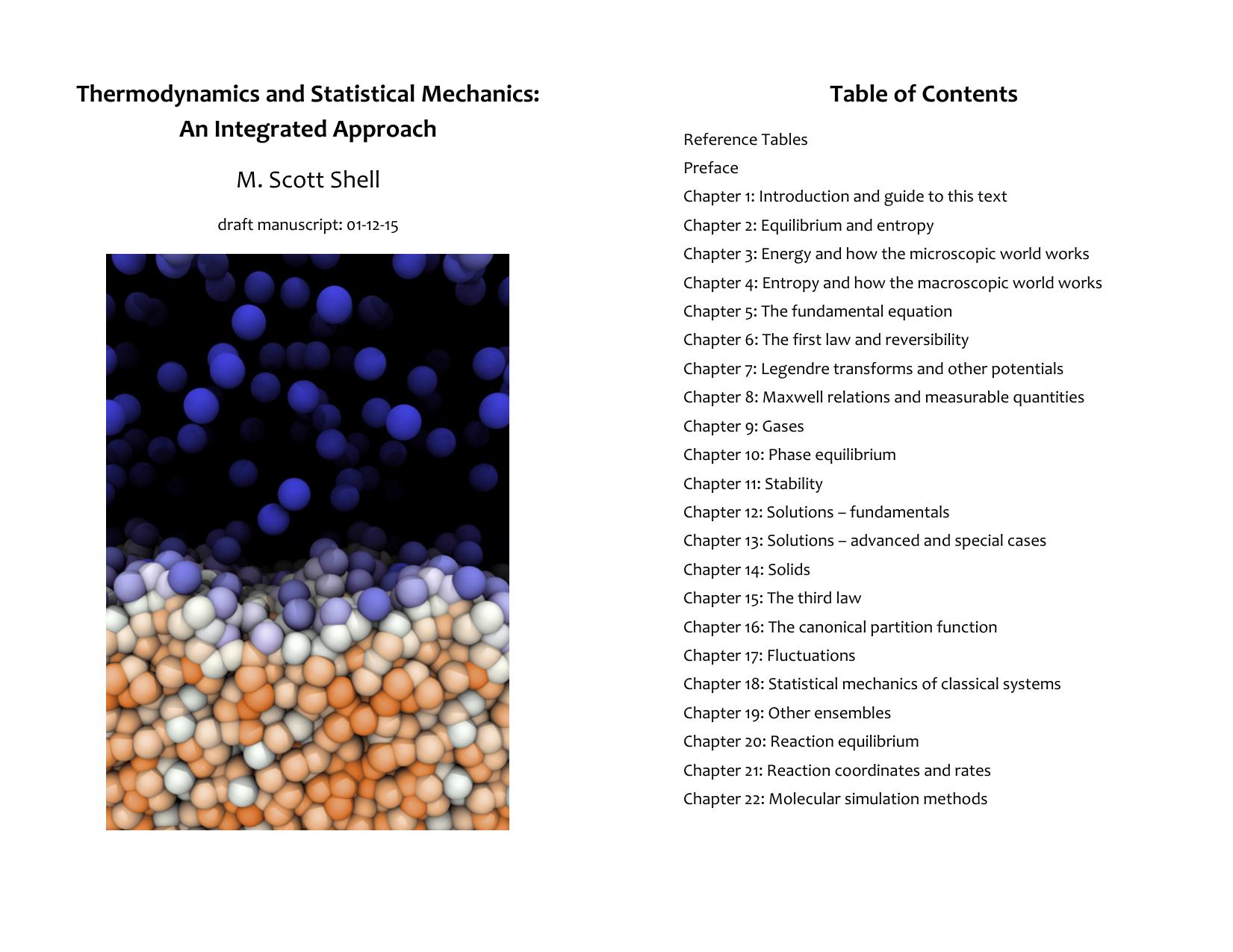 Thermodynamics and Statistical Mechanics by Shell