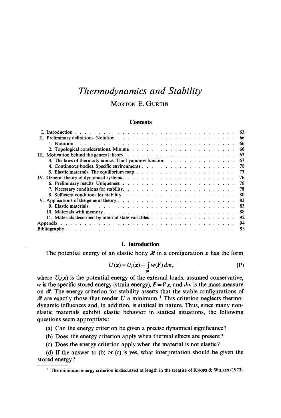 Thermodynamics and stability by Unknown