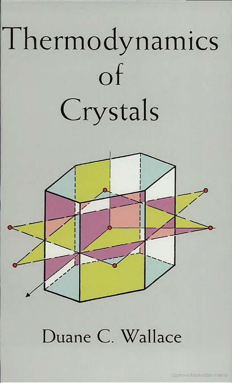Thermodynamics of Crystals by Duane C. Wallace
