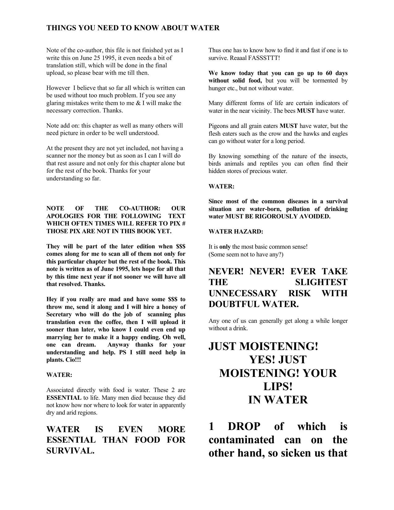 Things You Need to Know About Water by 21 Pages