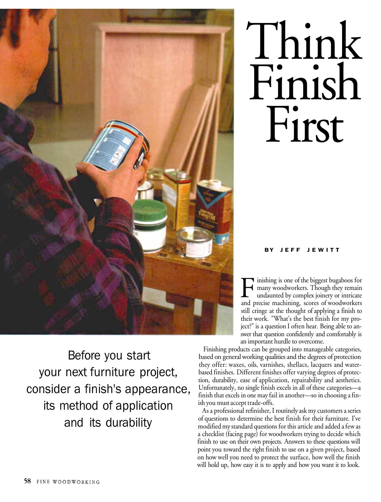 Think Finish First by Jeff Jewitt