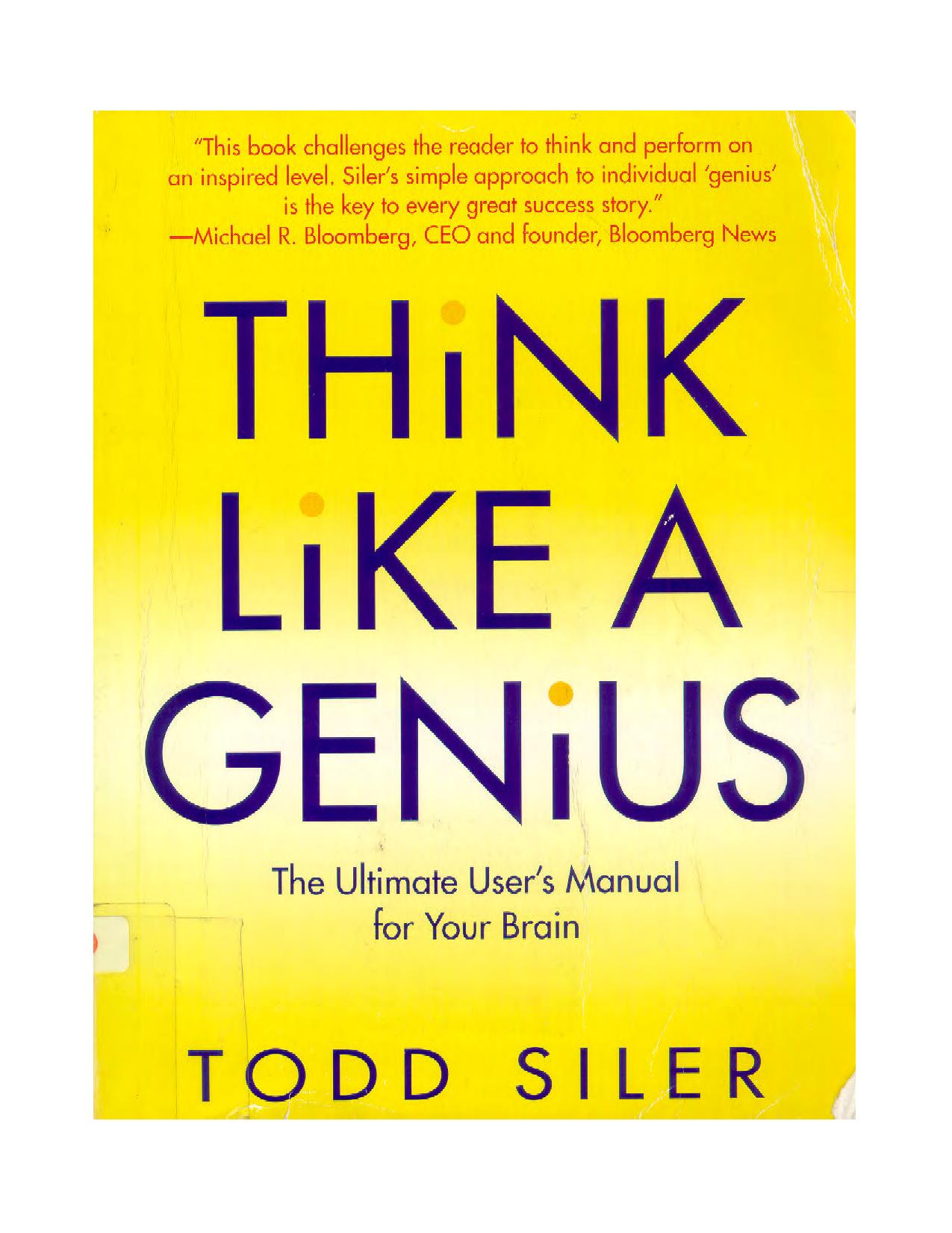 Think Like a Genius by Todd Siler