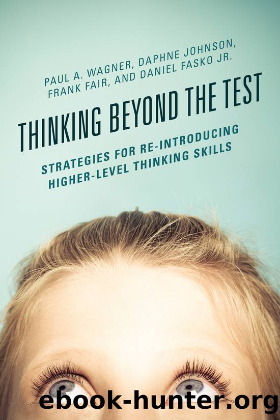 Thinking Beyond the Test by Wagner Paul A.;Johnson Daphne;Fair Frank;Fasko Daniel Jr.;