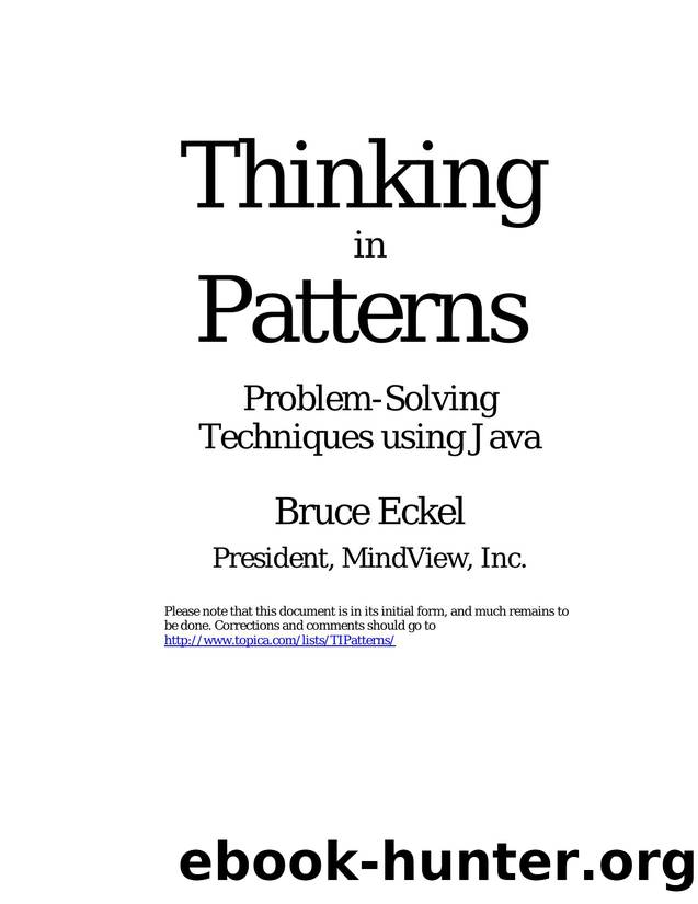 Thinking in Patterns with Java by Bruce Eckel