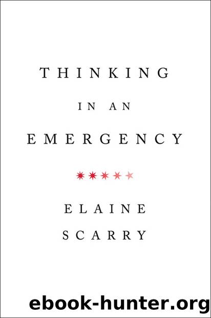 Thinking in an Emergency (9780393081046) by Scarry Elaine