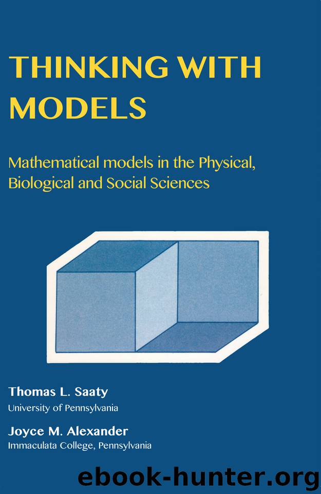 Thinking with models: Mathematical Models in the Physical, Biological, and Social Sciences by Alexander Joyce M. & Saaty Thomas L