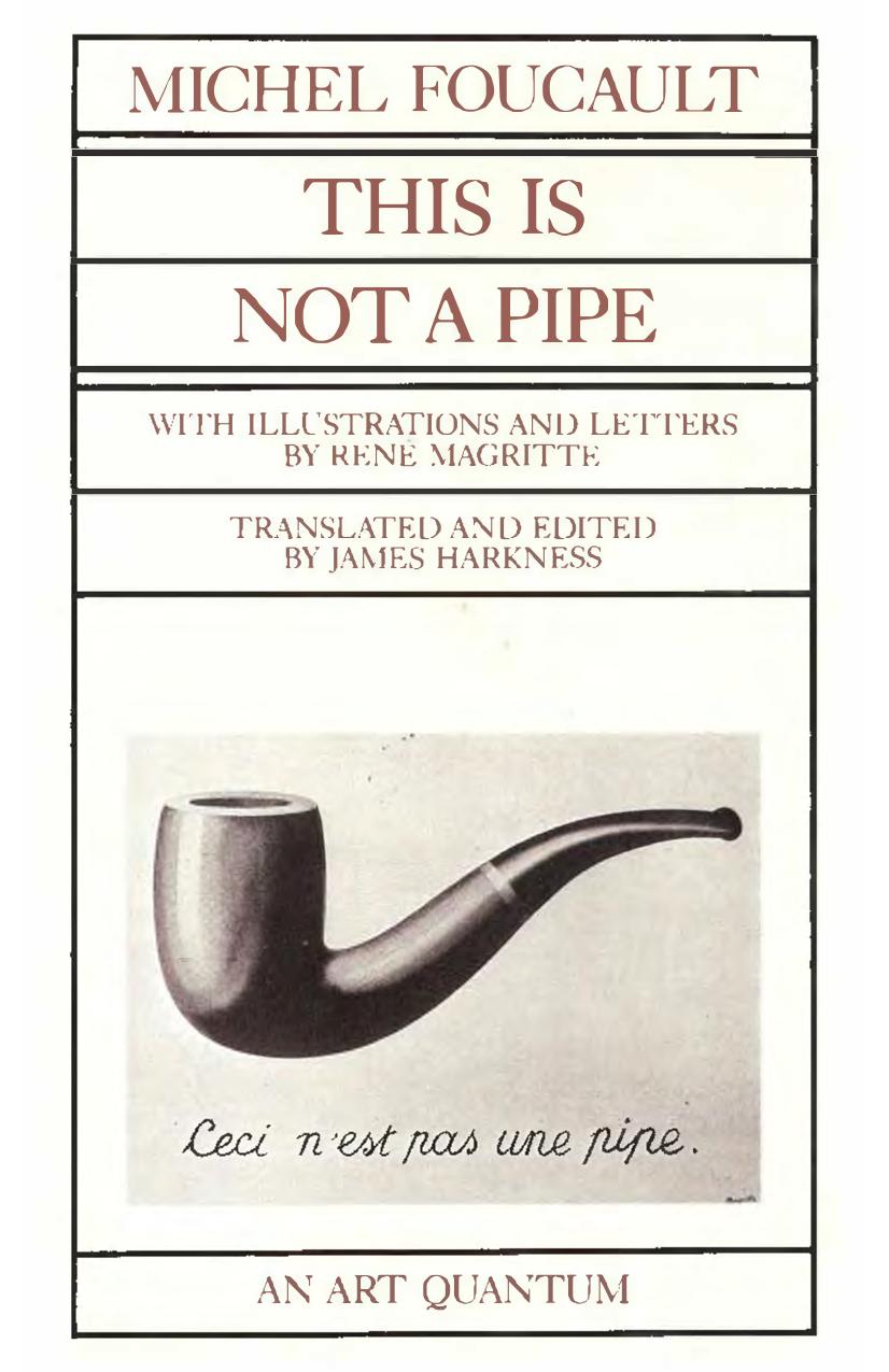 This Is Not a Pipe Michel Foucault by unknow