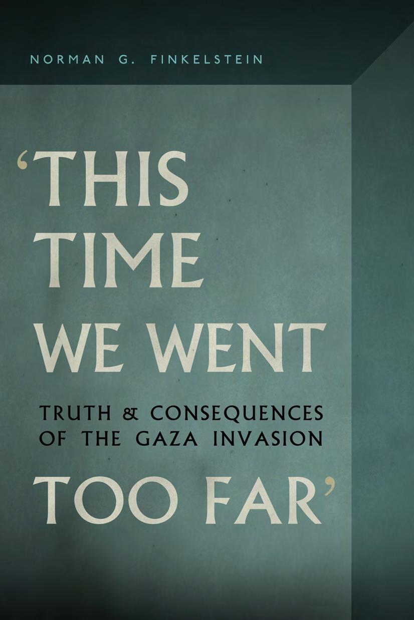 This Time We Went Too Far by Norman G. Finkelstein