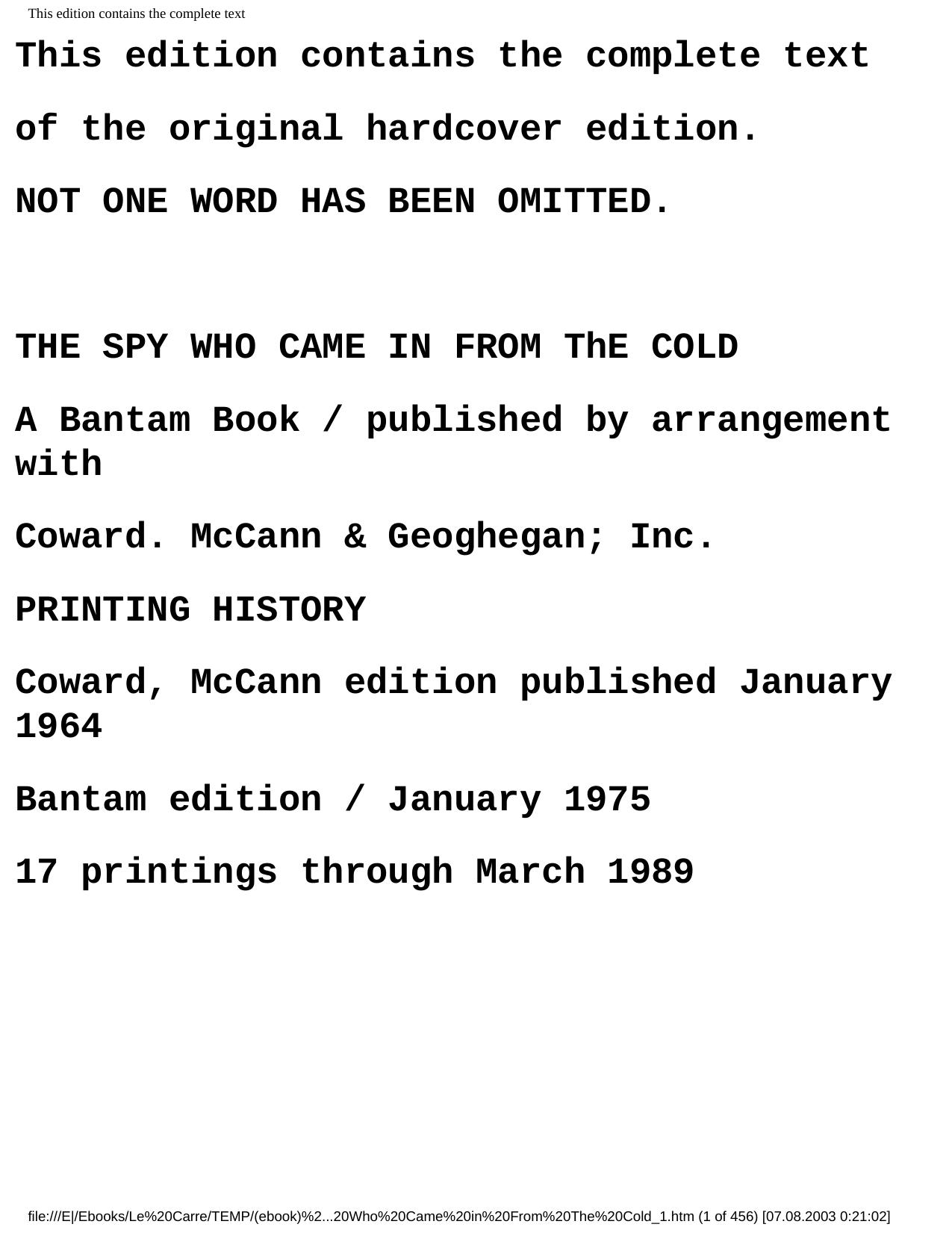 This edition contains the complete text by Unknown