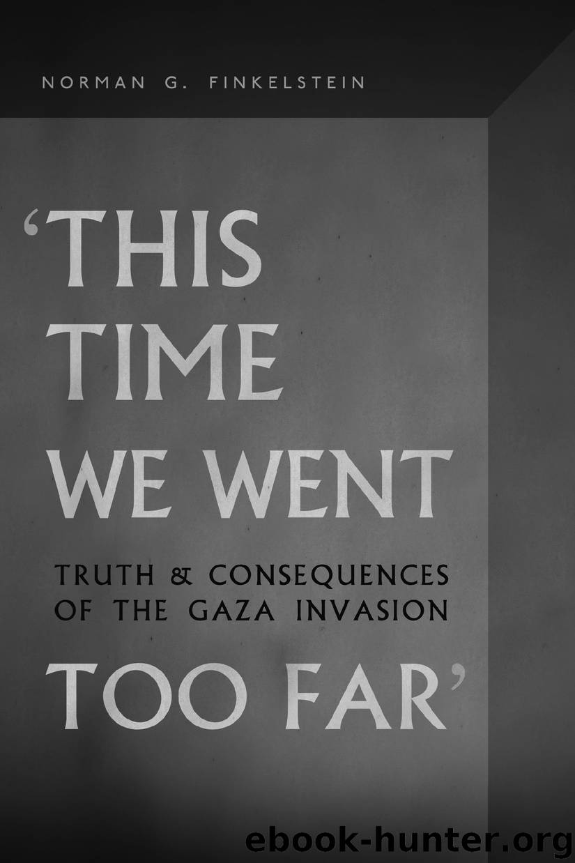This time we went too far by Norman Finkelstein