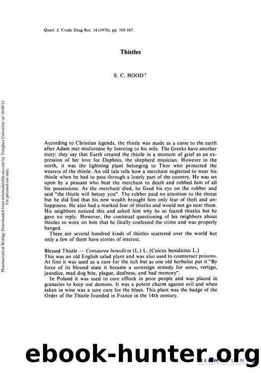 Thistles by S. C. Hood