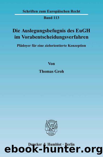 Thomas by Schriften zum Europäischen Recht (9783428515394)