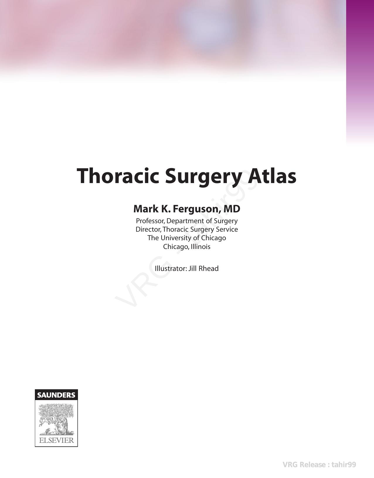 Thoracic Surgery Atlas [PDF][tahir99] VRG by Unknown