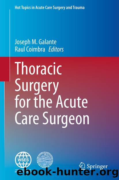 Thoracic Surgery for the Acute Care Surgeon by Unknown