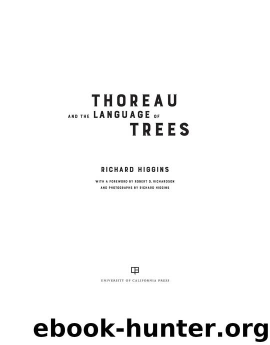 Thoreau and the Language of Trees by Richard Higgins