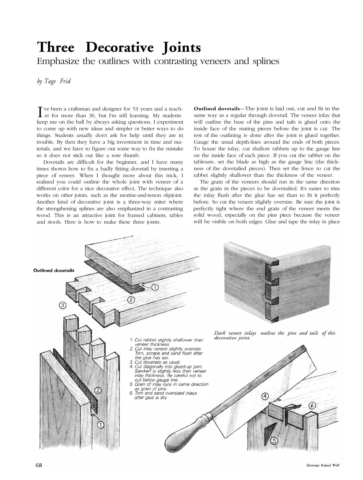 Three Decorative Joints by Tage Frid