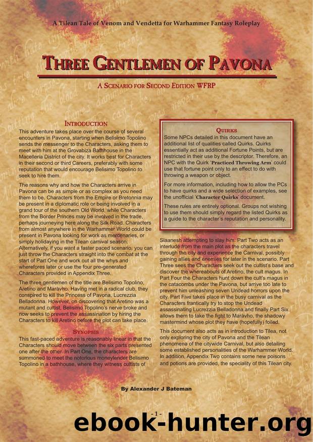 Three Gentlemen of Pavona by Unknown