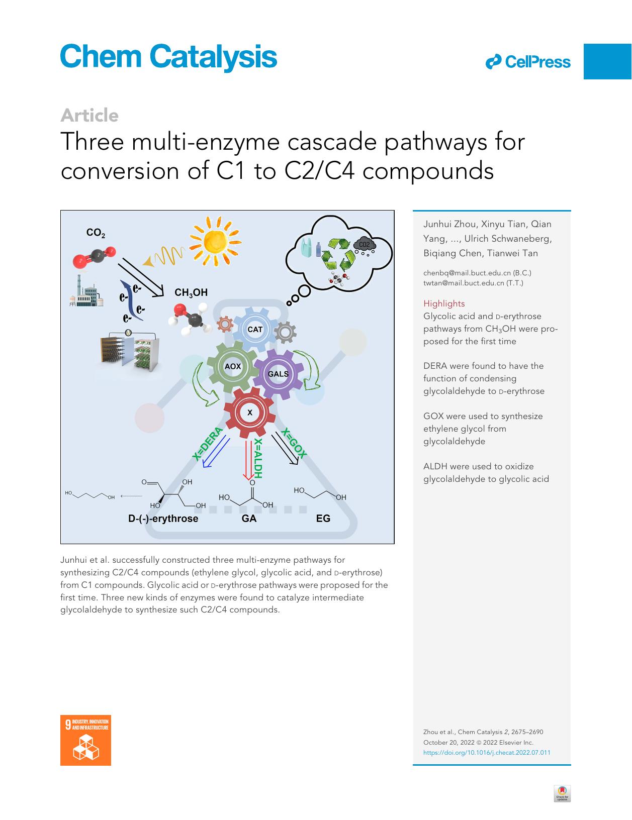 Three multi-enzyme cascade pathways for conversion of C1 to C2C4 compounds by unknow
