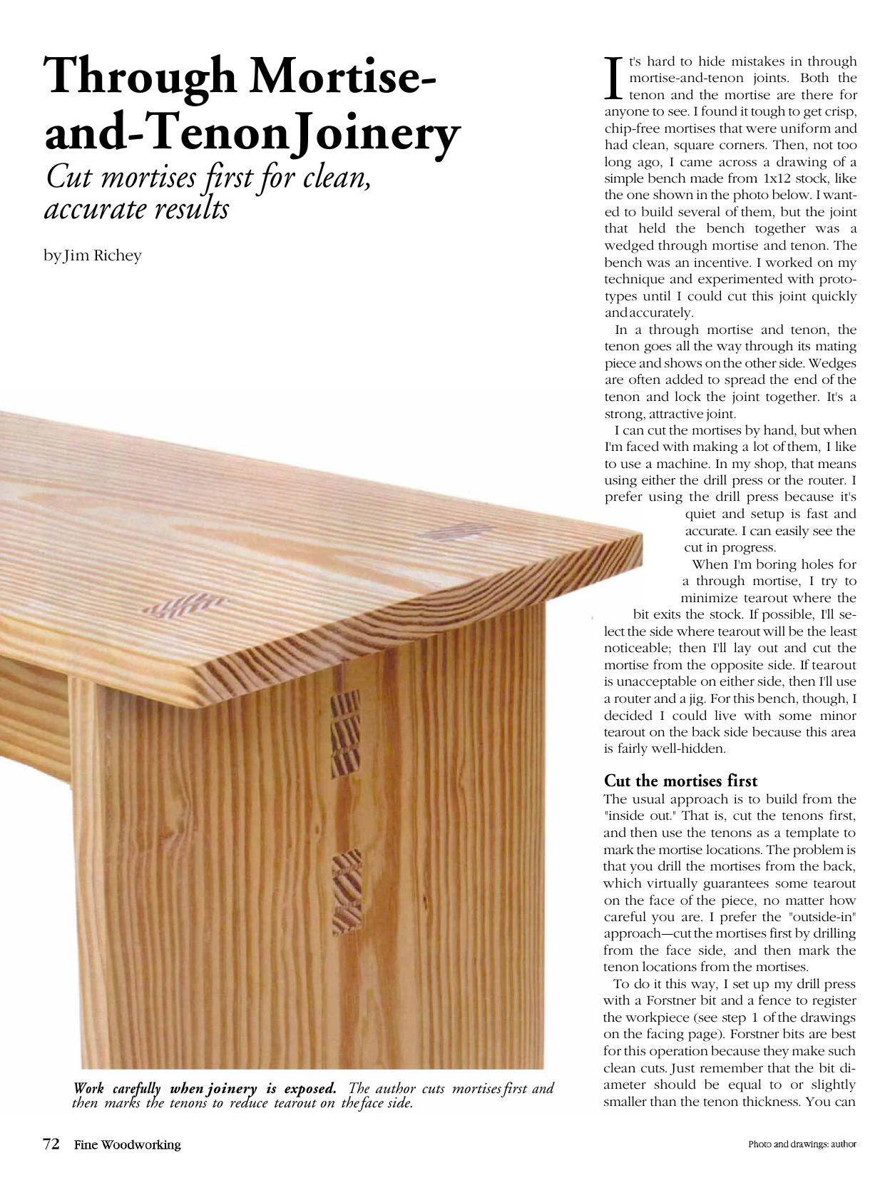Through Mortise-and-Tenon Joinery by Jim Richey