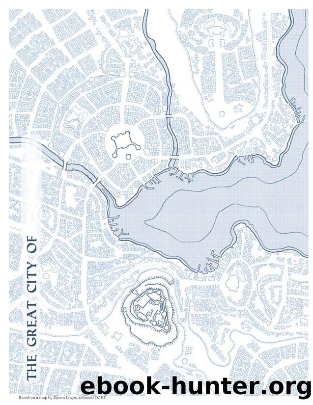 Through Sunken Lands Map of the Great City by Unknown