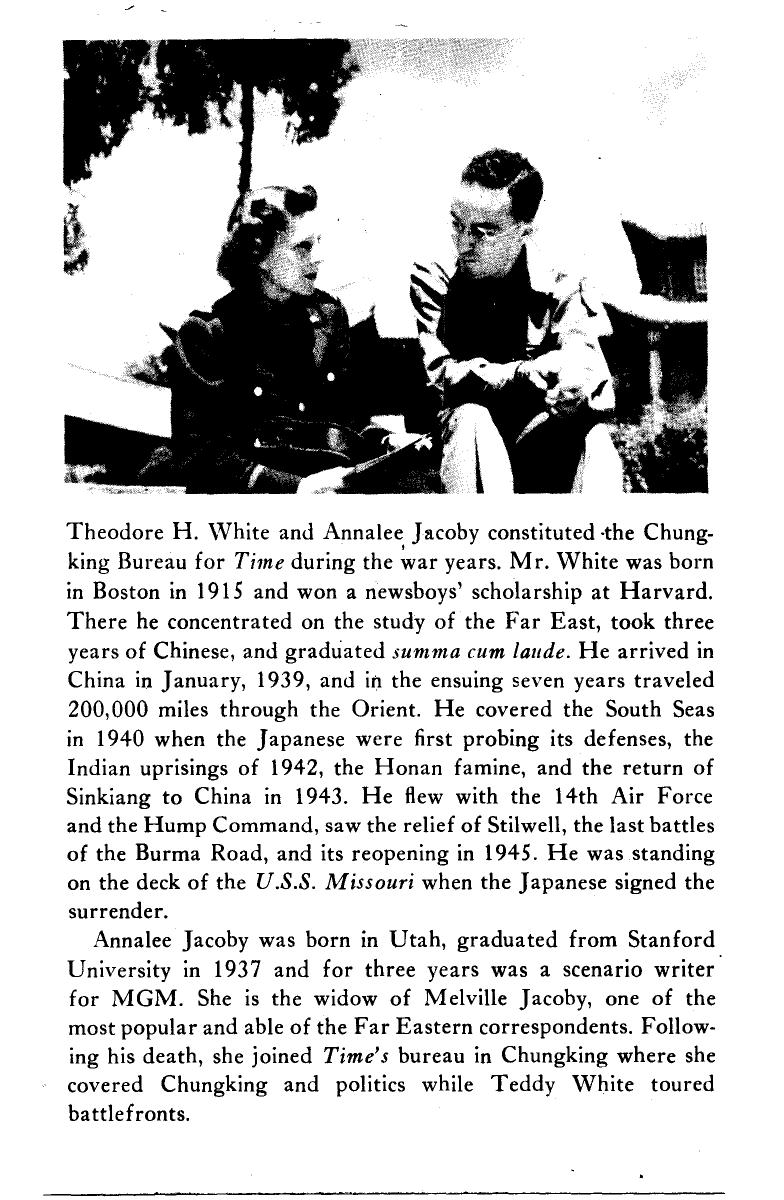 Thunder Out Of China-Theodore H White-Annalee Jacoby-1946-349pgs-POL by Unknown