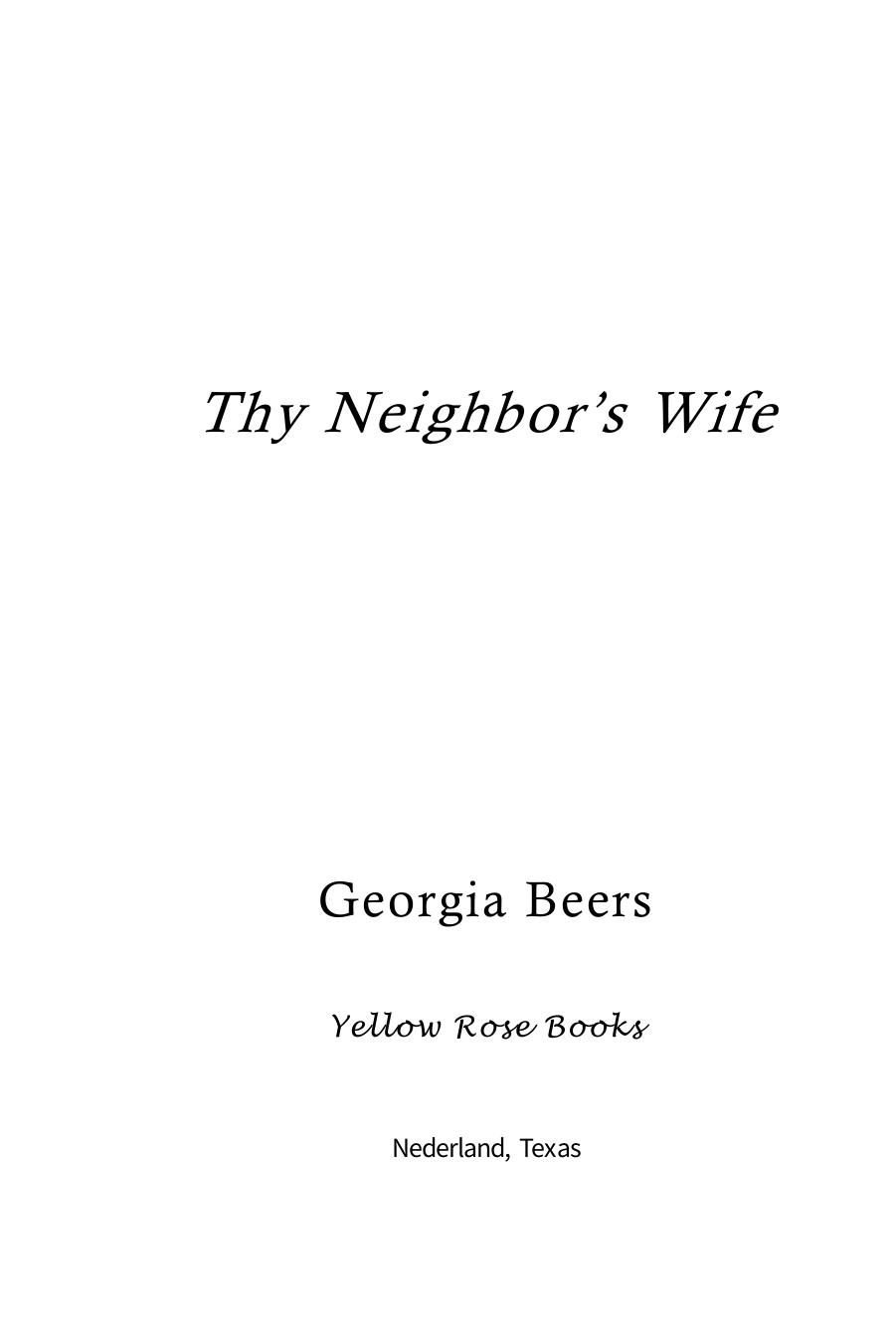 Thy Neighbor's Wife by Georgia Beers
