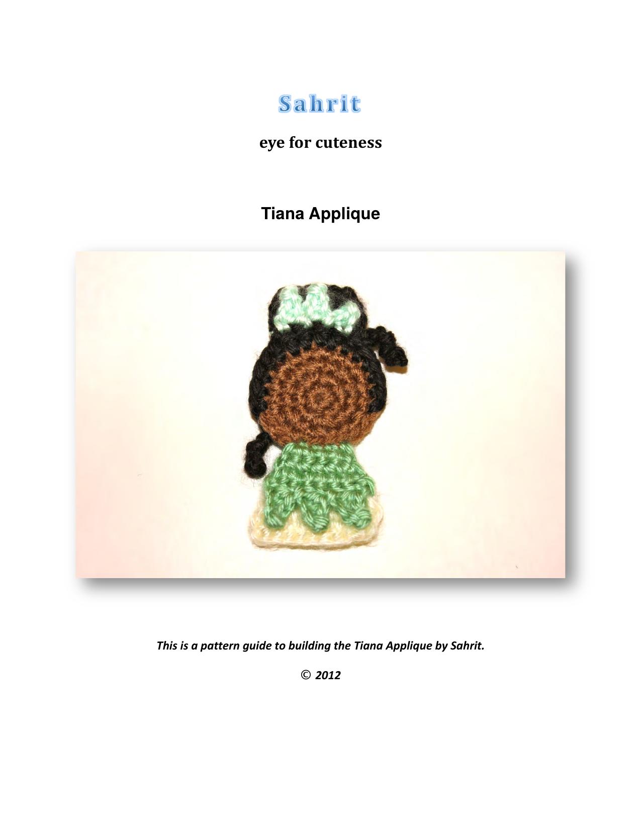 Tiana Applique Pattern by Sahrit by Sahrit Freud Weinstein
