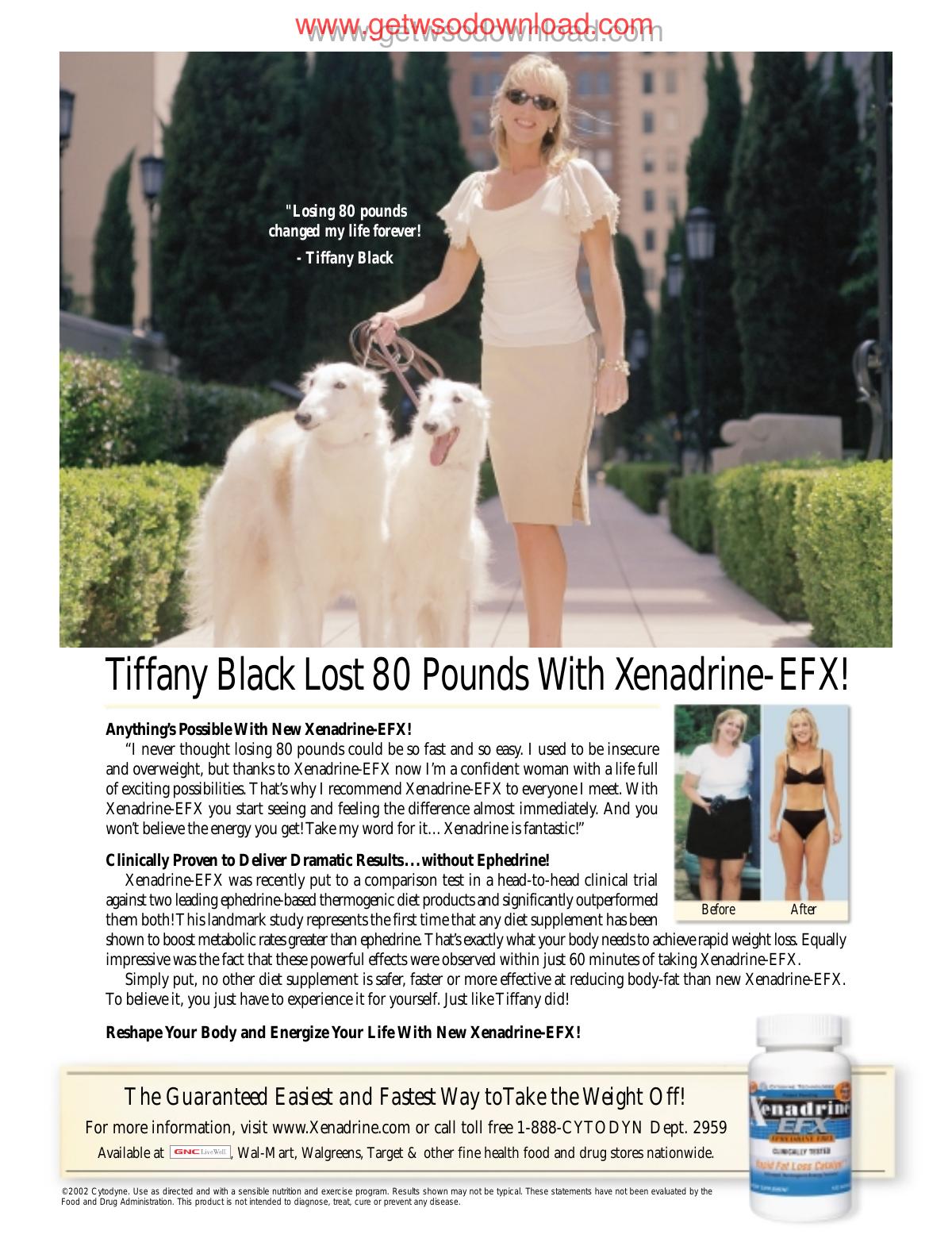 Tiffany Black Lost 80 Pounds With Xenadrine by Unknown