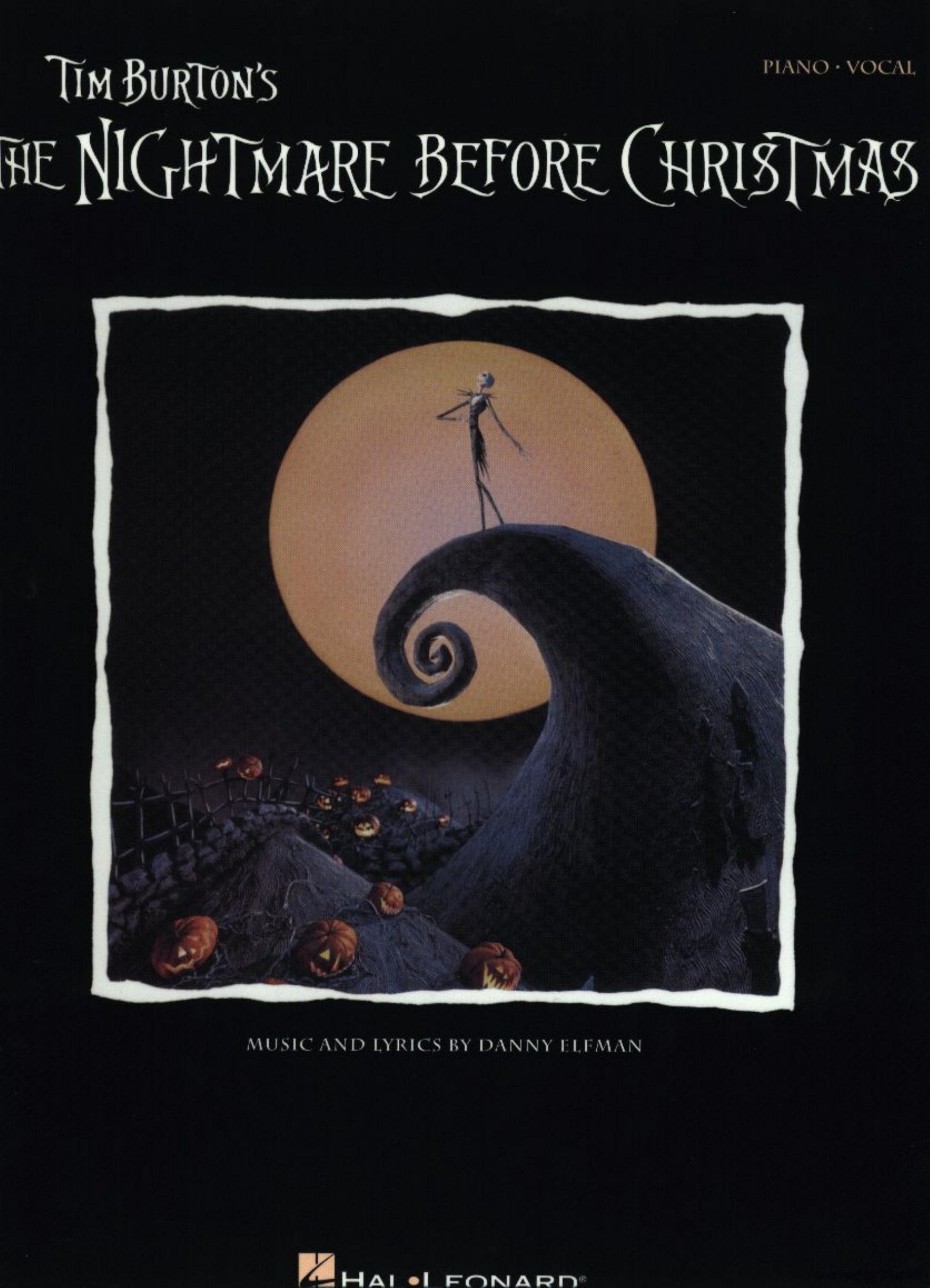 Tim Burton's The Nightmare Before Christmas: P V G (Piano Vocal Series) by Danny Elfman