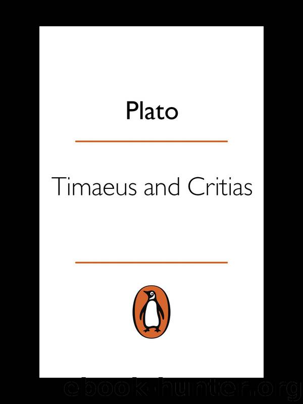 Timaeus and Critias (Penguin Classics) by Plato