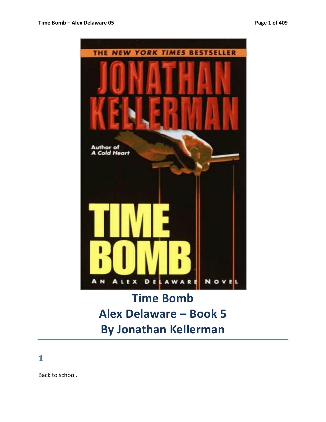 Time Bomb by Jonathan Kellerman