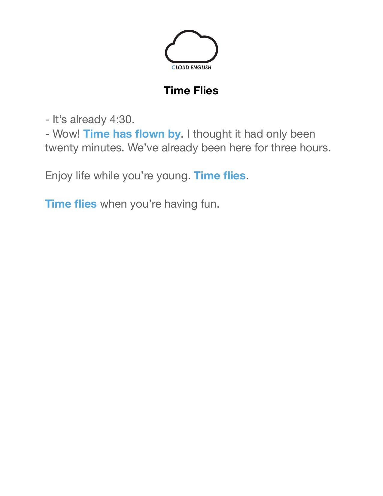 Time Flies by Unknown