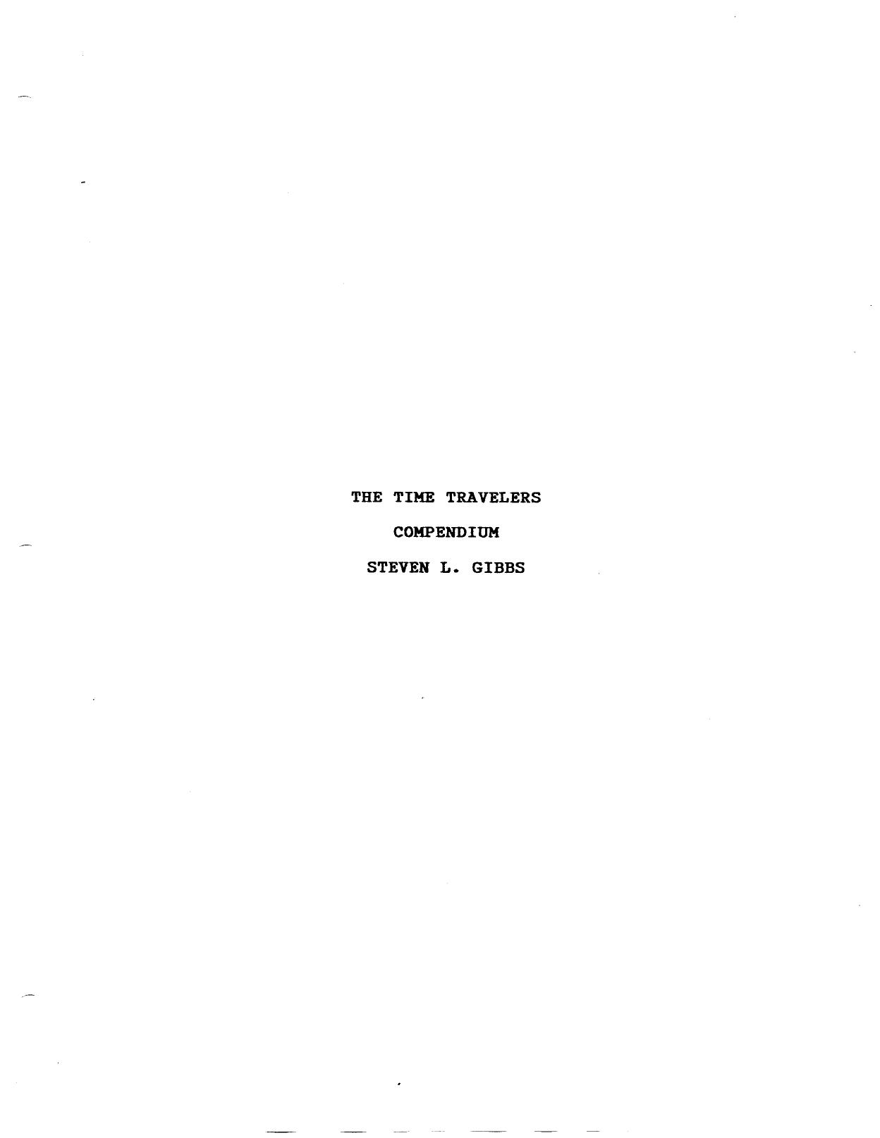 Time Travelers Compendium by COMP