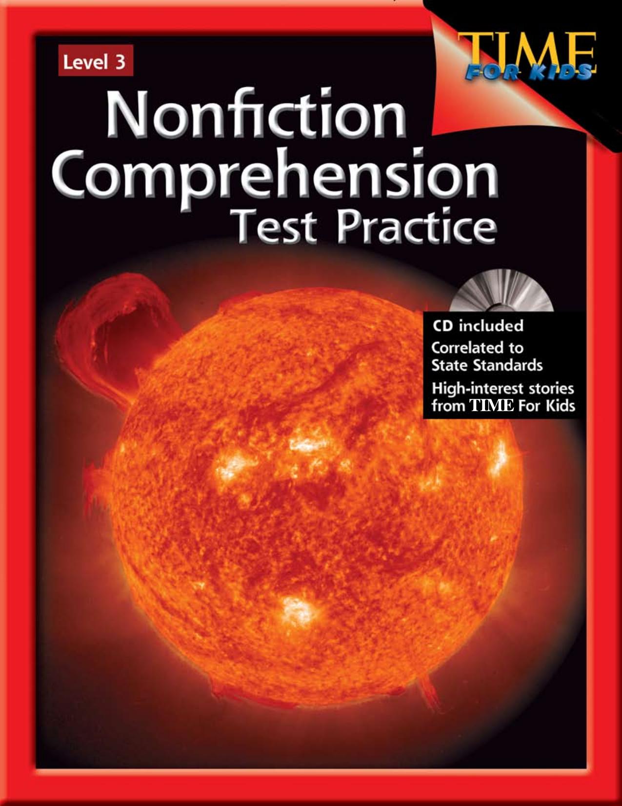 Time for Kids: Nonfiction Comprehension Test Practice Second Edition, Level 3 by Edward Fry