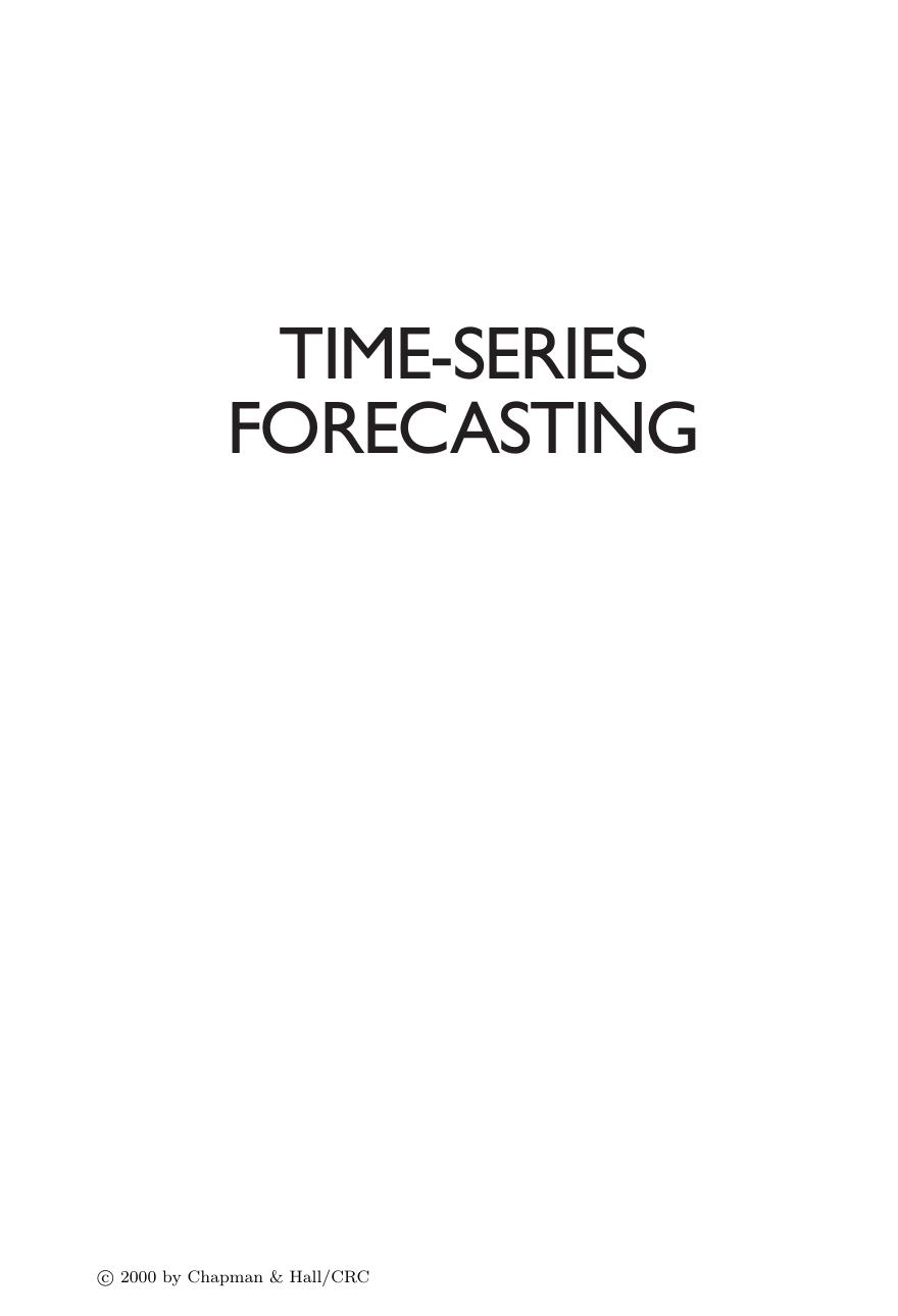 Time-series forecasting by Chris Chatfield