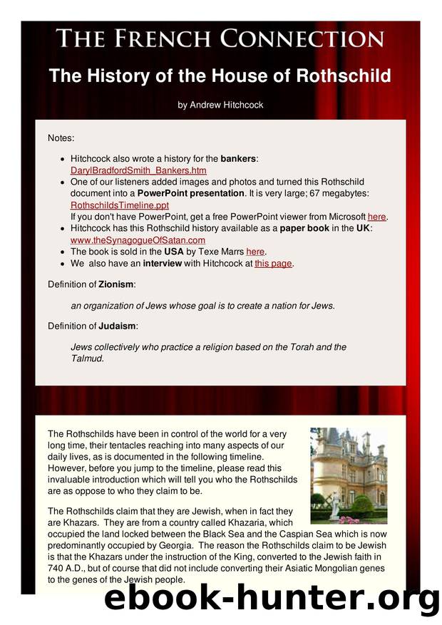 Timeline of the Rothschild family by Unknown