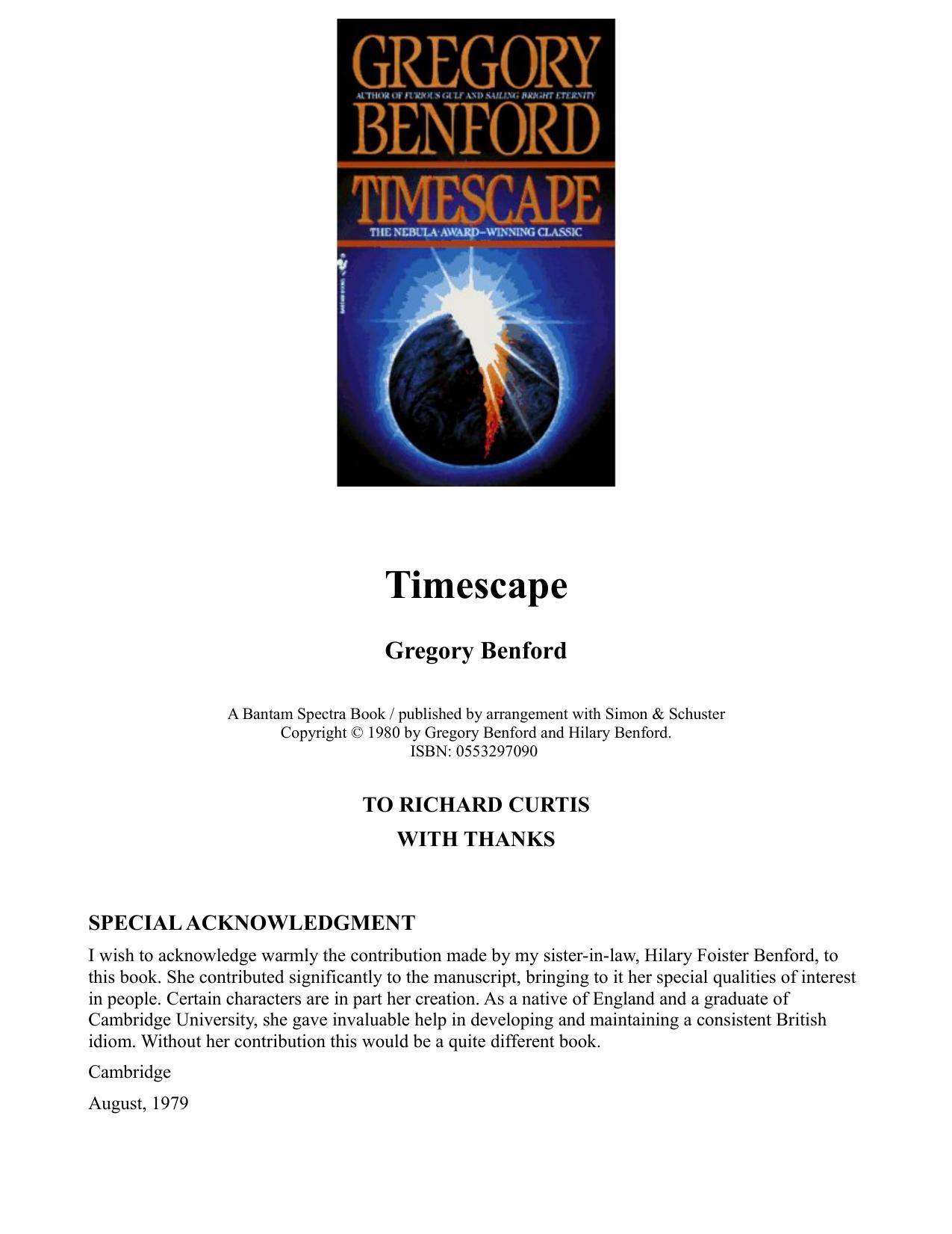 Timescape by Gregory Benford
