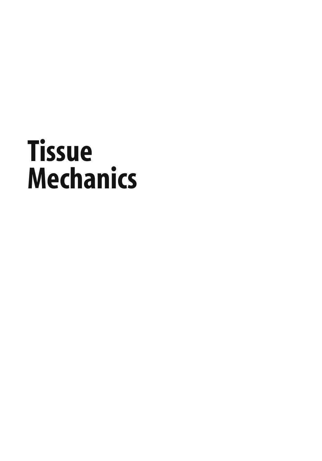 Tissue Mechanics by Unknown