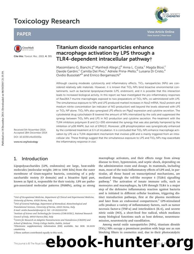 Titanium dioxide nanoparticles enhance macrophage activation by LPS through a TLR4-dependent intracellular pathway by unknow