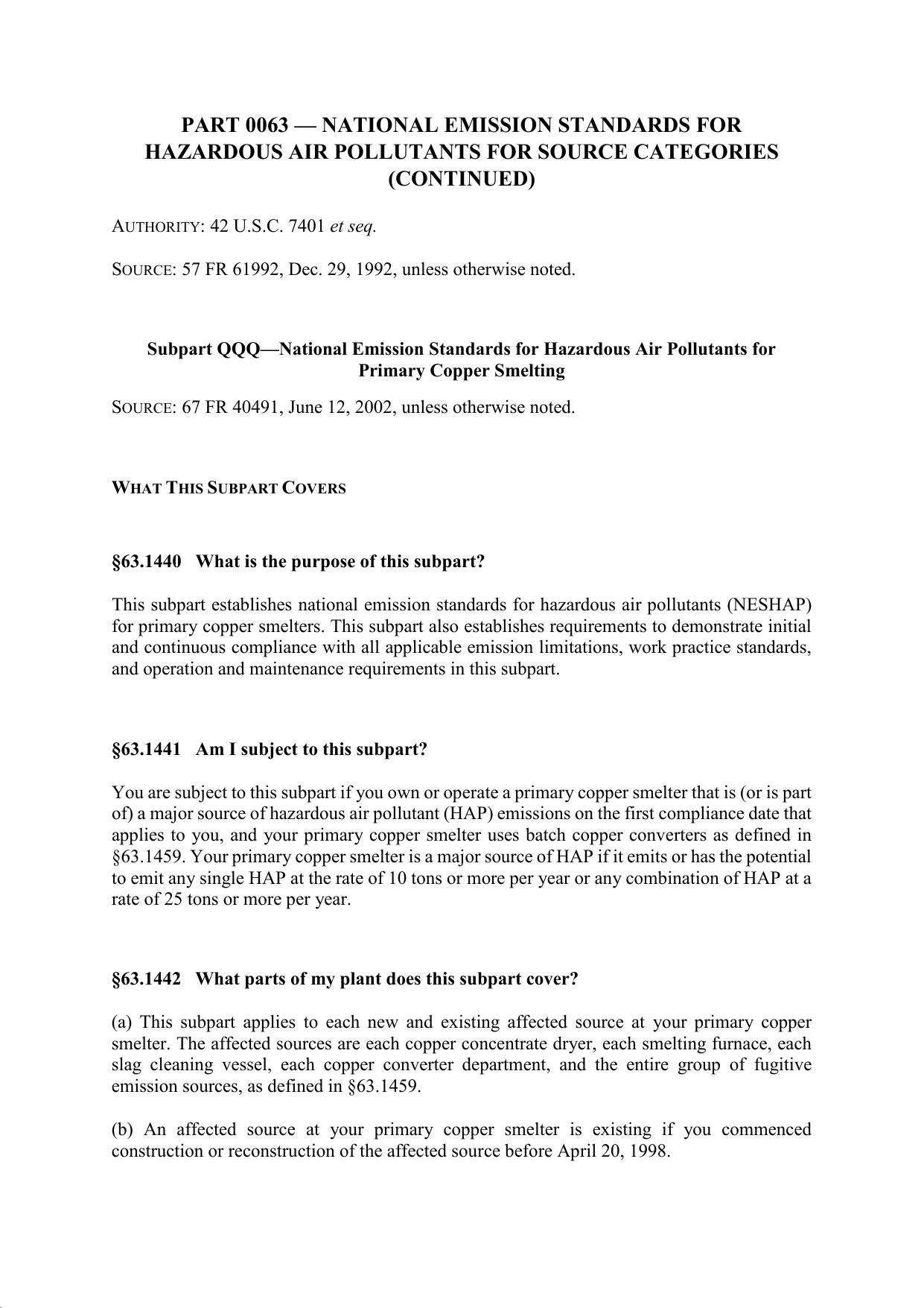 Title 40 - Part 63 - National Emission Standards for Hazardous Air Pollutants for Source Categories (Continued) by Regs4Ships - 01/11/2019