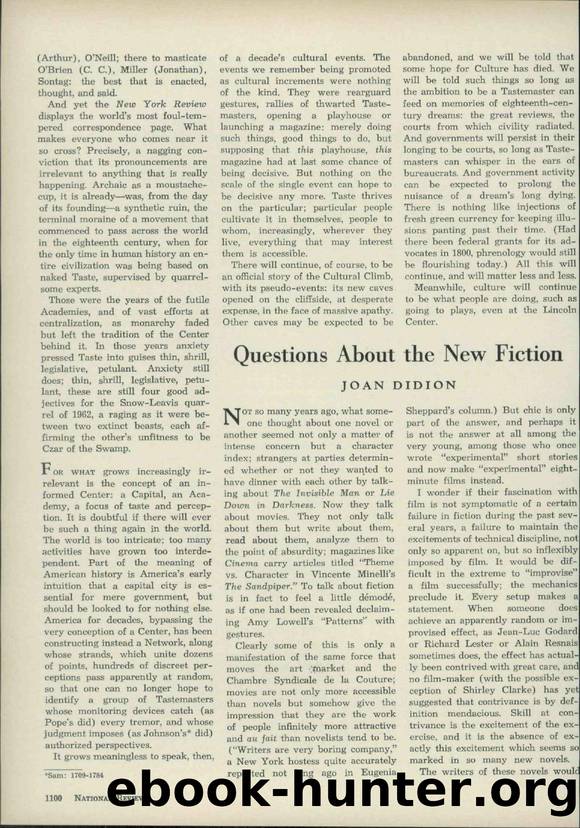Title by Questions About the New Fiction (1965)