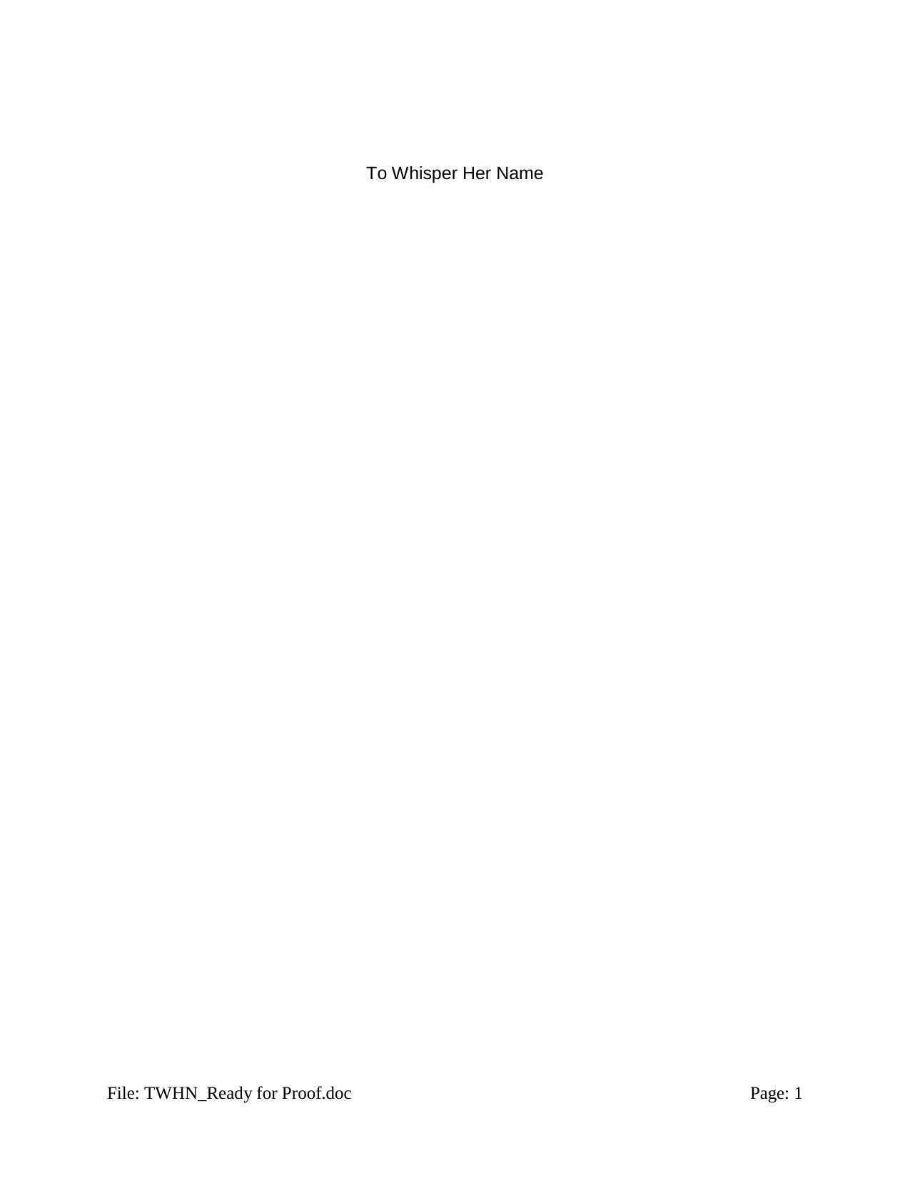 To Whisper Her Name by Tamera Alexander