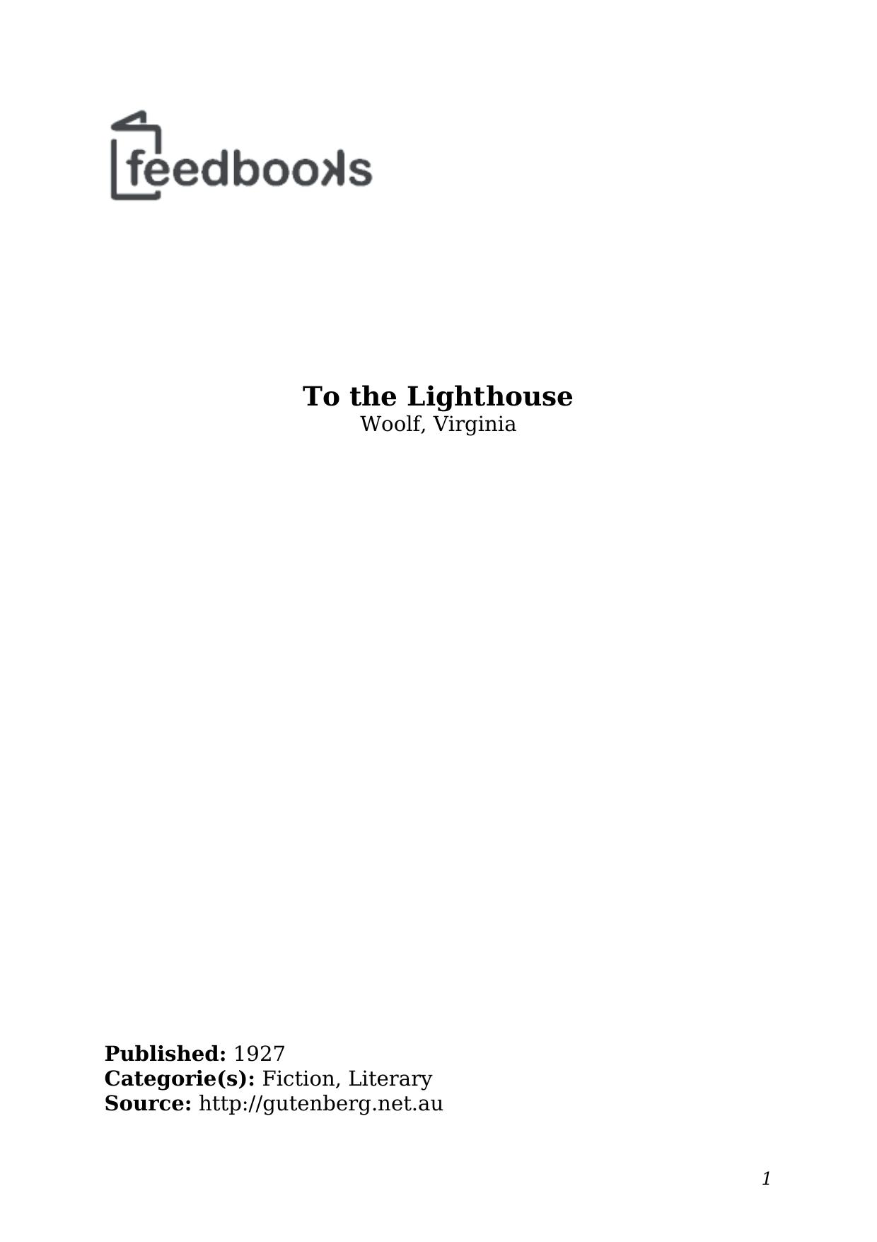 To the Lighthouse by Virginia Woolf